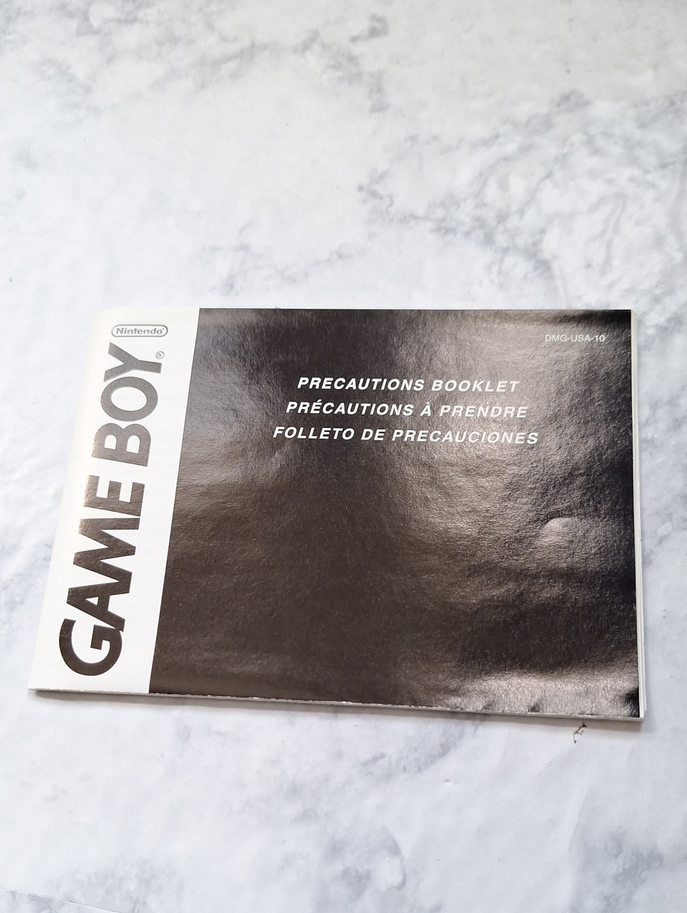 Nintendo Game Boy Precautions Booklet - Black & White